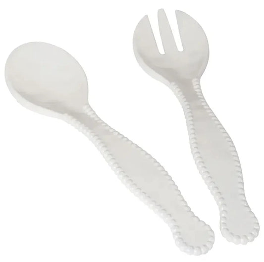 Perlette Cream 2pc Salad Servers