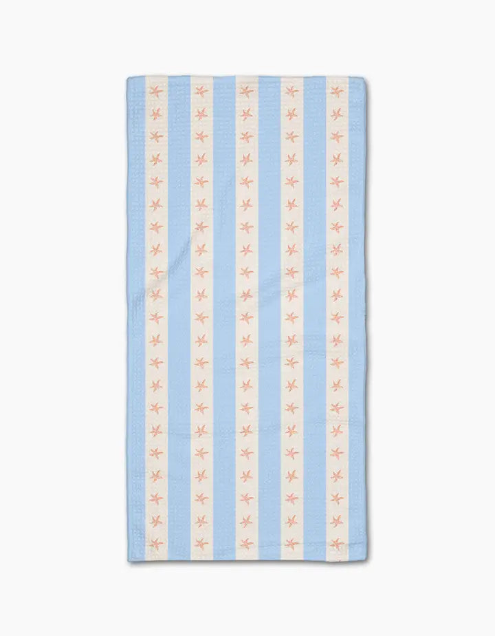 Starfish Sea Stripe Bar Towel