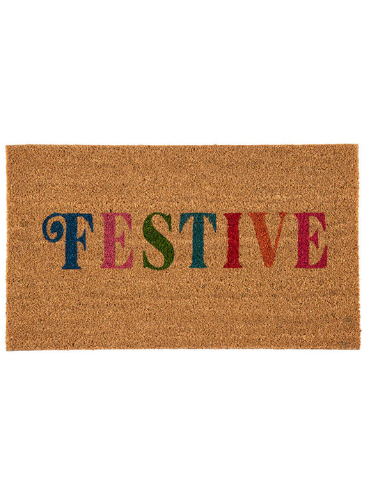 Festive Coir Doormat