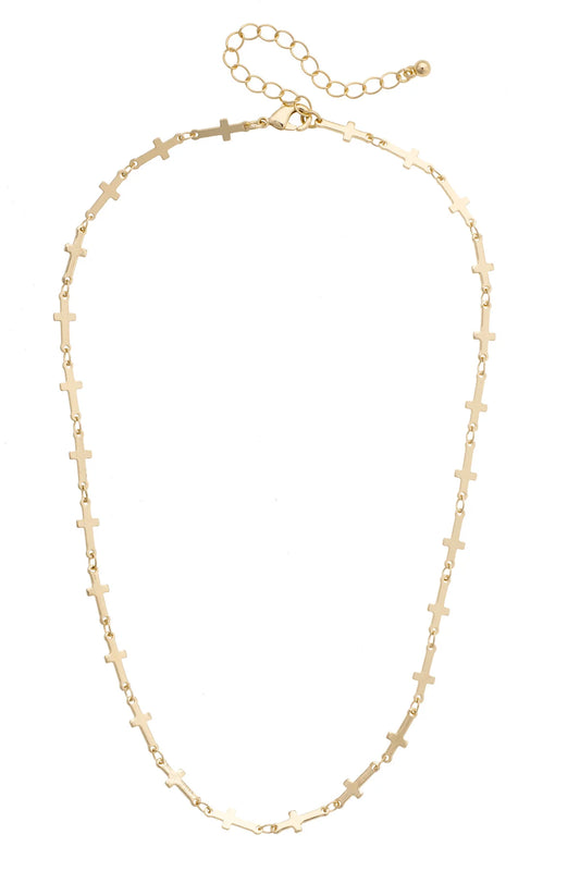 Demi Linked Cross Necklace
