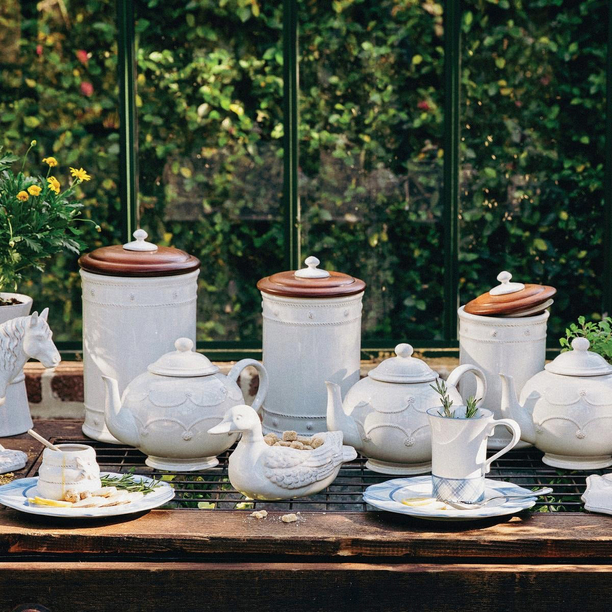 Lg B&T Canister Wood Lid