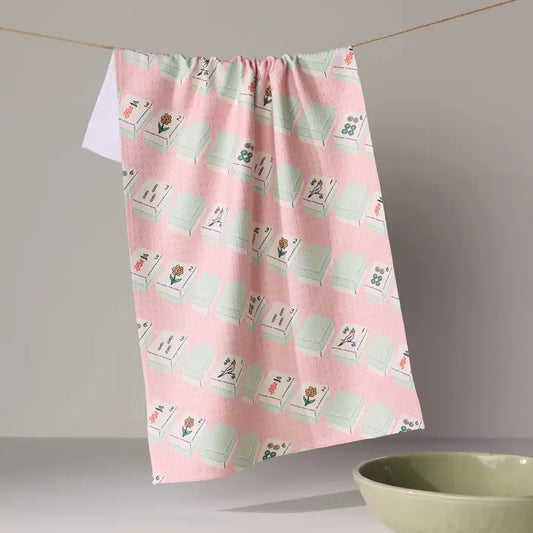 Tile Parade Mahjong Tea Towel
