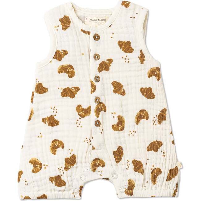 Croissant Sleeveless Bubble Romper Organic
