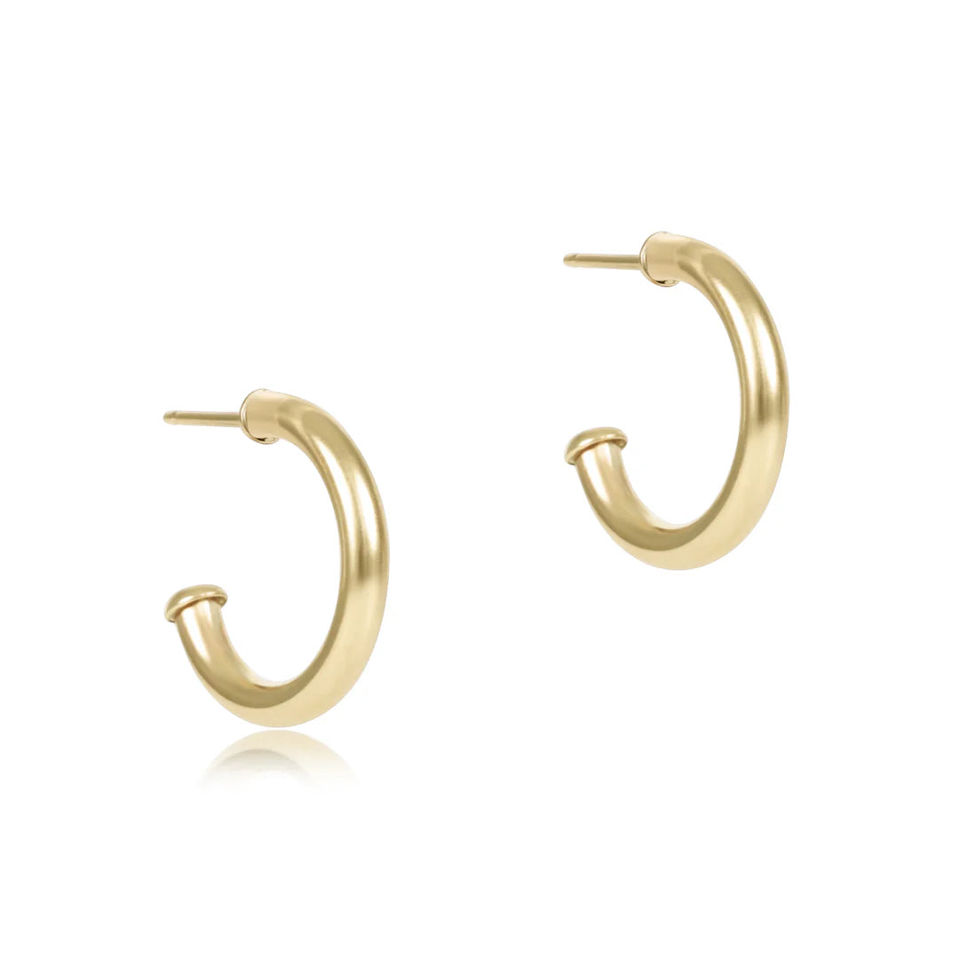 Round Gold 0.5 Post Hoop