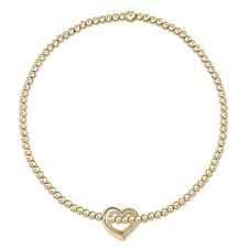 2mm Gold Love Sm Charm Bracelet