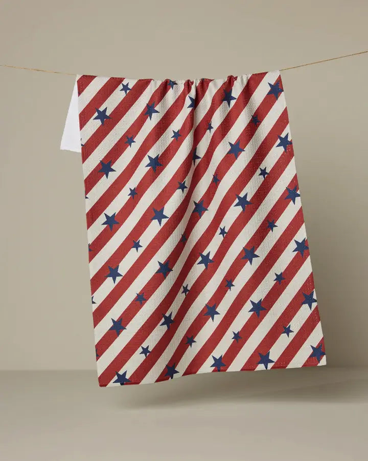 Patriotic Stripe Tea Towel