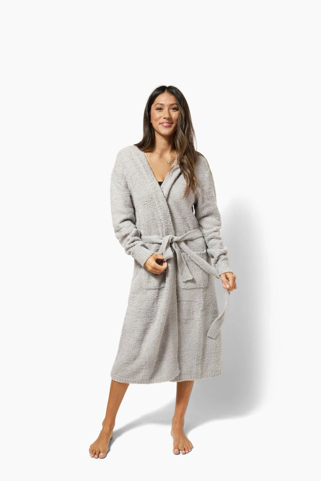 Grey Feather Yarn Robe