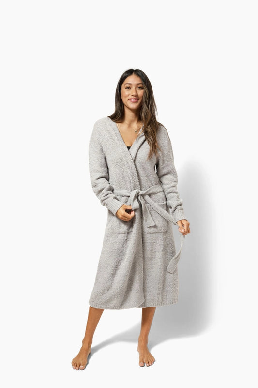Grey Feather Yarn Robe