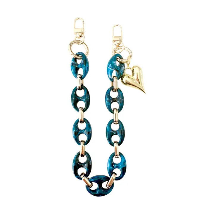 Loren Teal Bag Chain