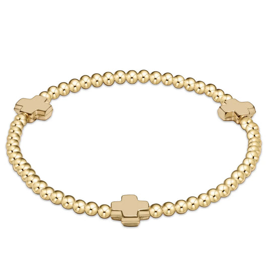 Signature Cross Bracelet-Gold