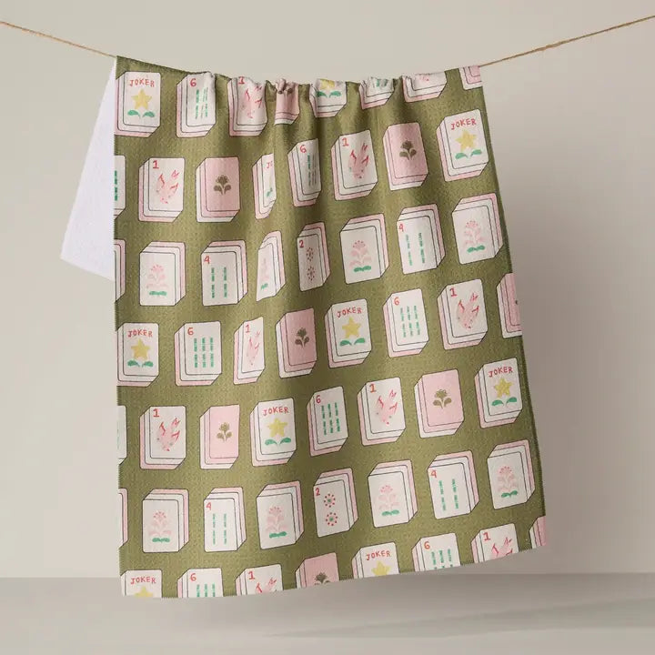 Flower Tiles Tea Towel
