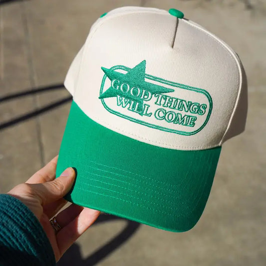 Good Things Green Trucker Hat