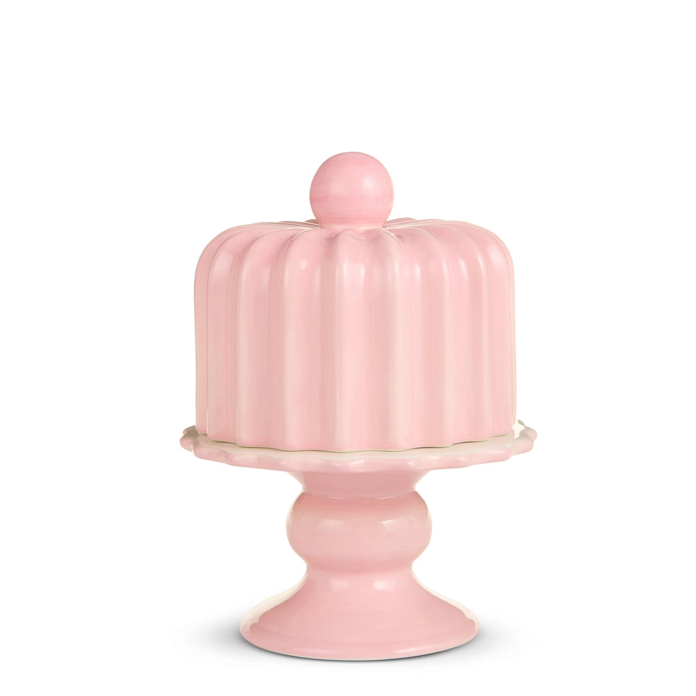 8.5" Pink Cake Stand