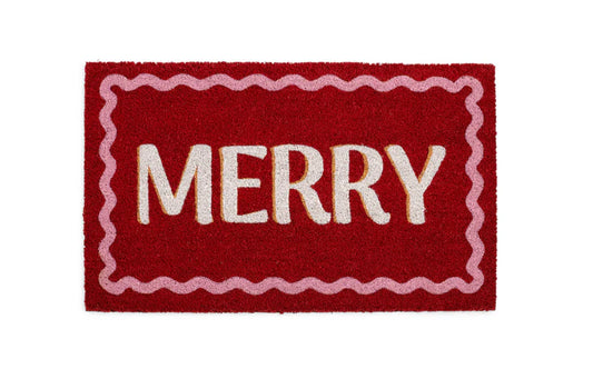 M-E-R-R-Y Doormat
