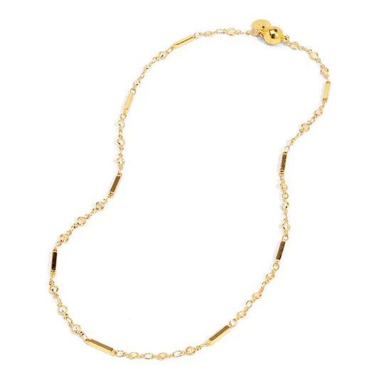 Skinny Crystal Layer Necklace