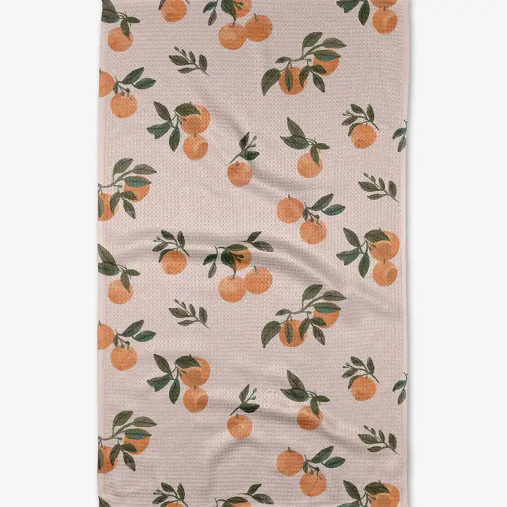 Pretty In Peach Tea Towel