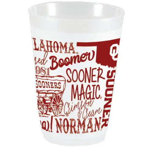 OU Traditions Front Wrap Frosted Cups