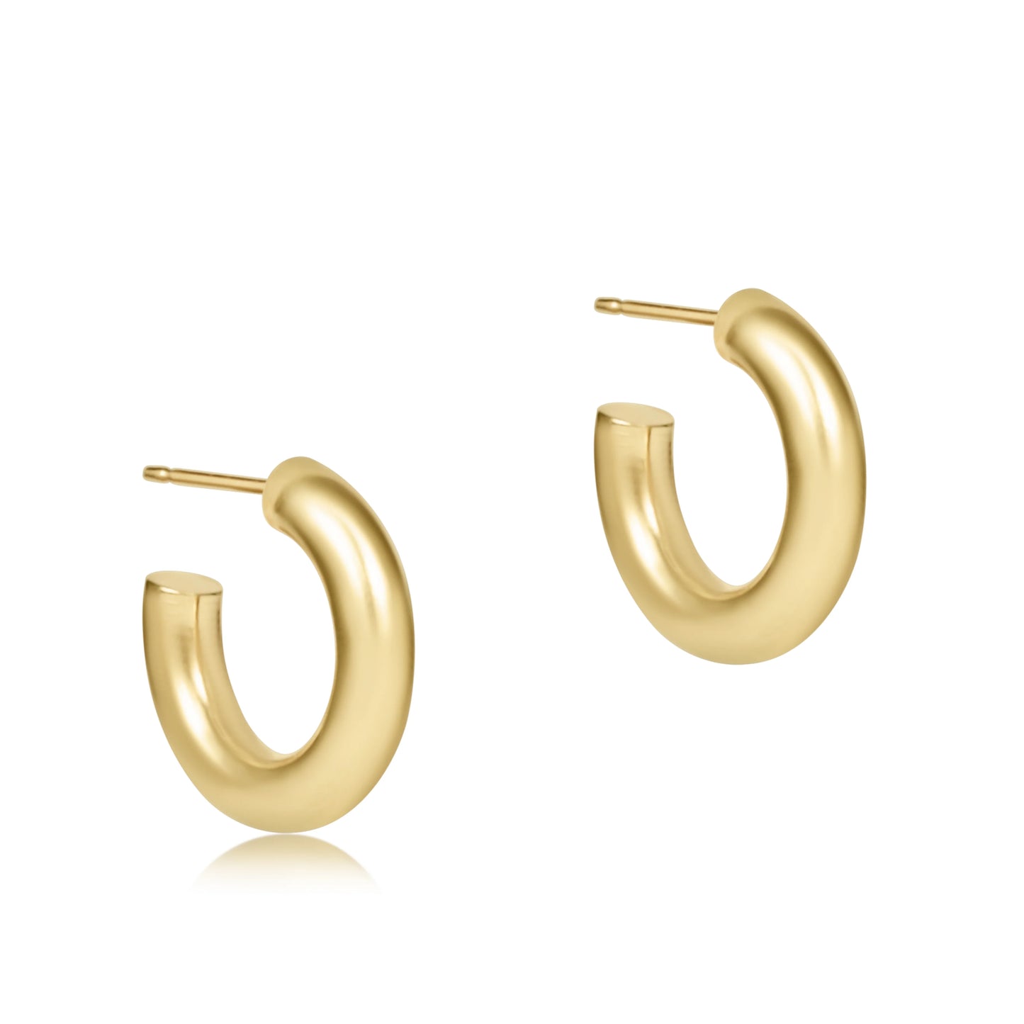 Round Gold 0.5 Post Hoop