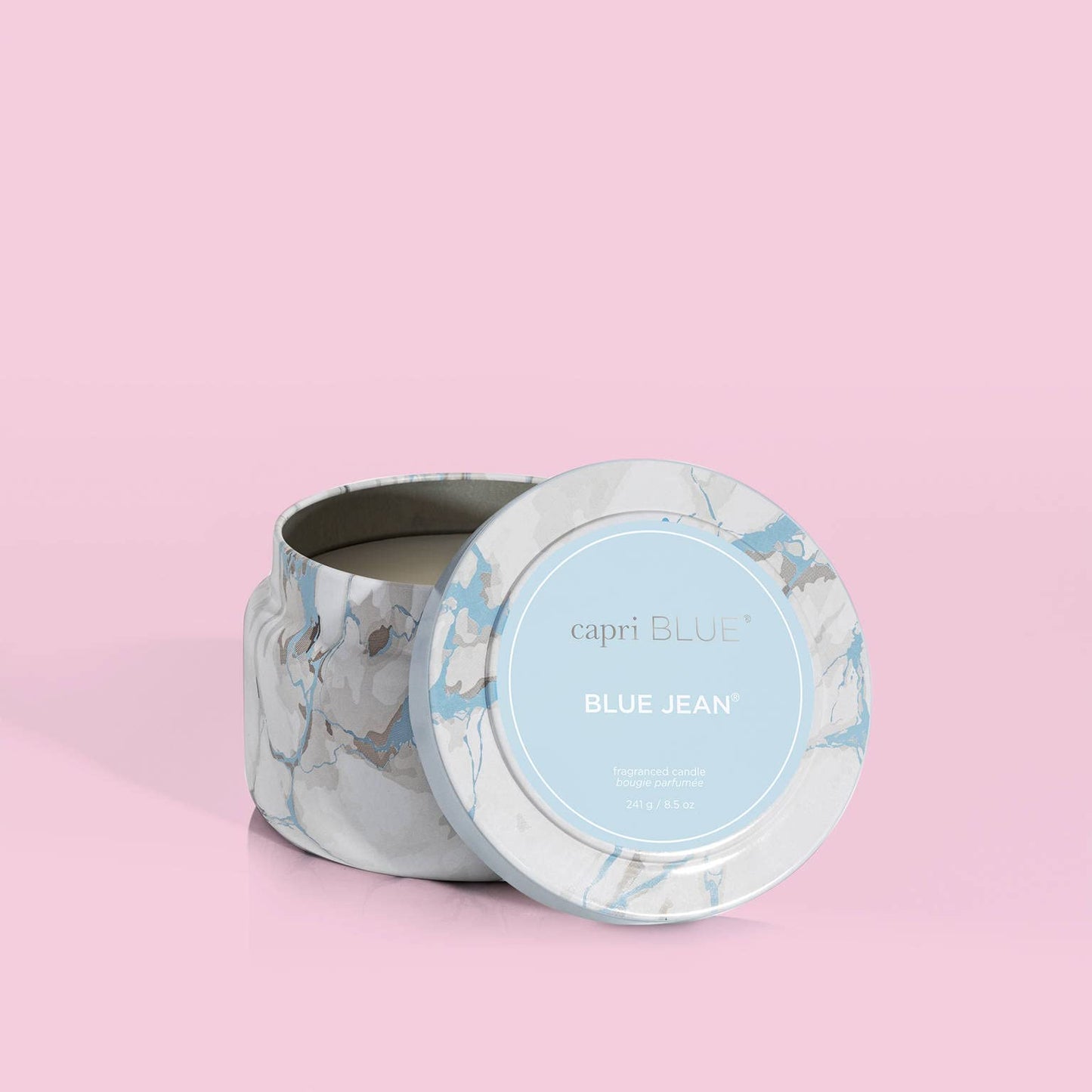 Blue Jean Marble Travel Tin Candle
