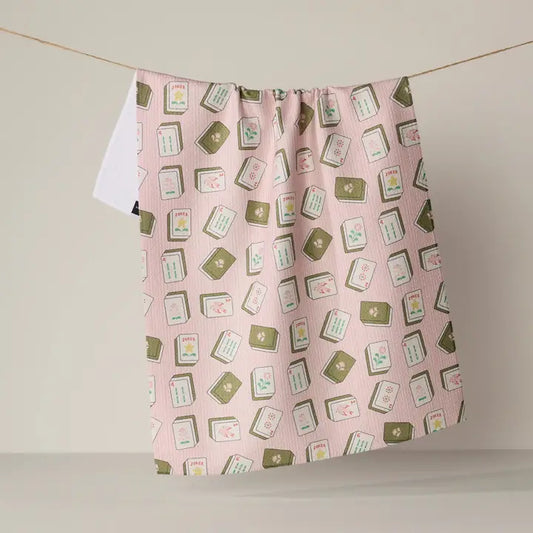 Flower Tiles Tea Towel