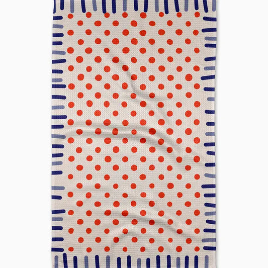 Navy Fringe Tea Towel
