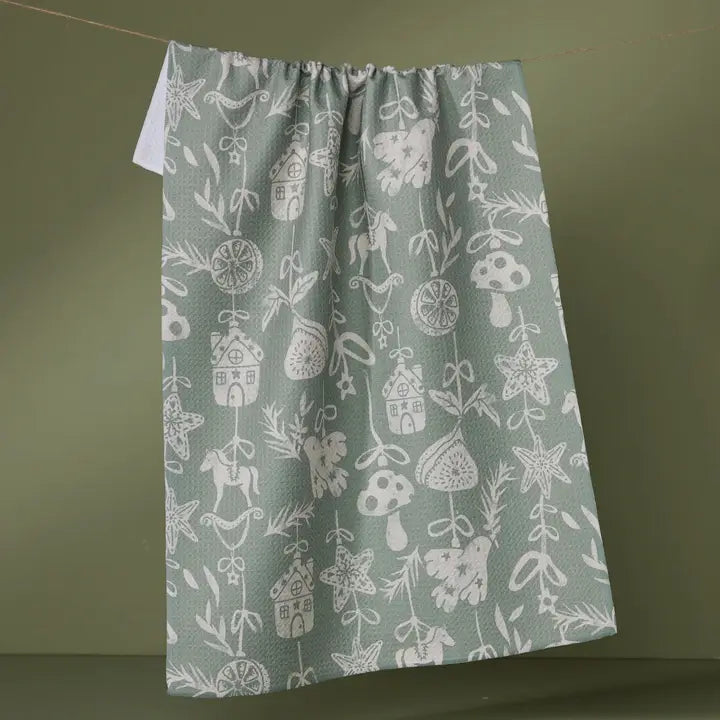Cozy Ornaments Tea Towel