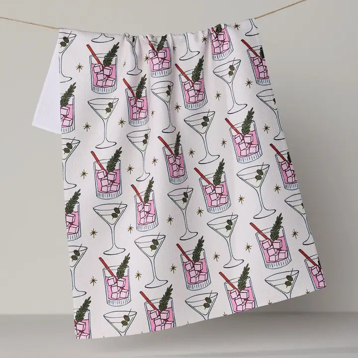 Cocktail Countdown Tea Towel
