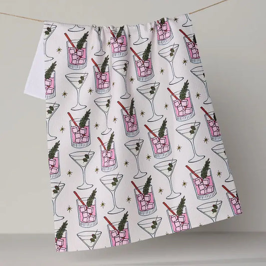 Cocktail Countdown Tea Towel