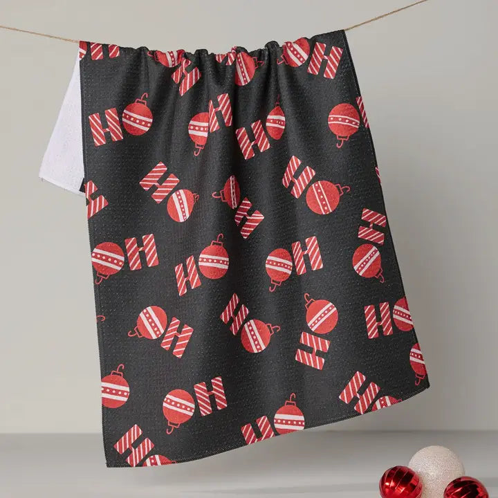 Santa Greetings Tea Towel