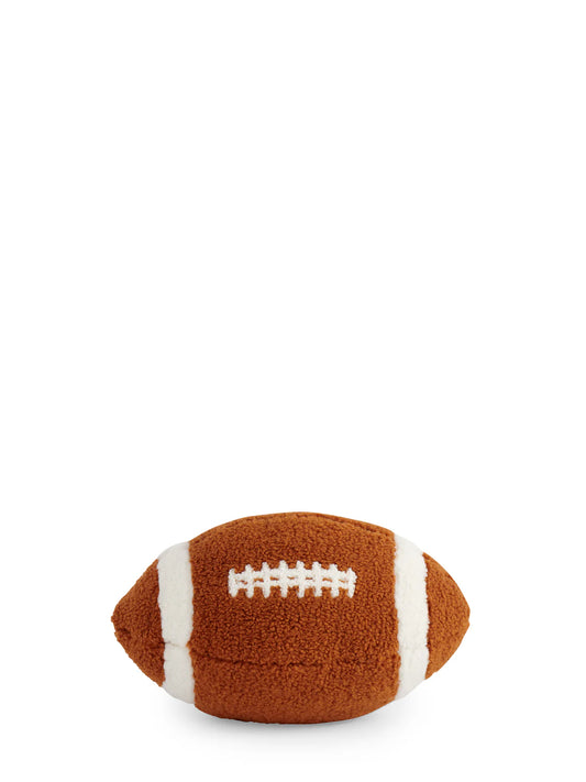 Football Shaped Pillow Brown