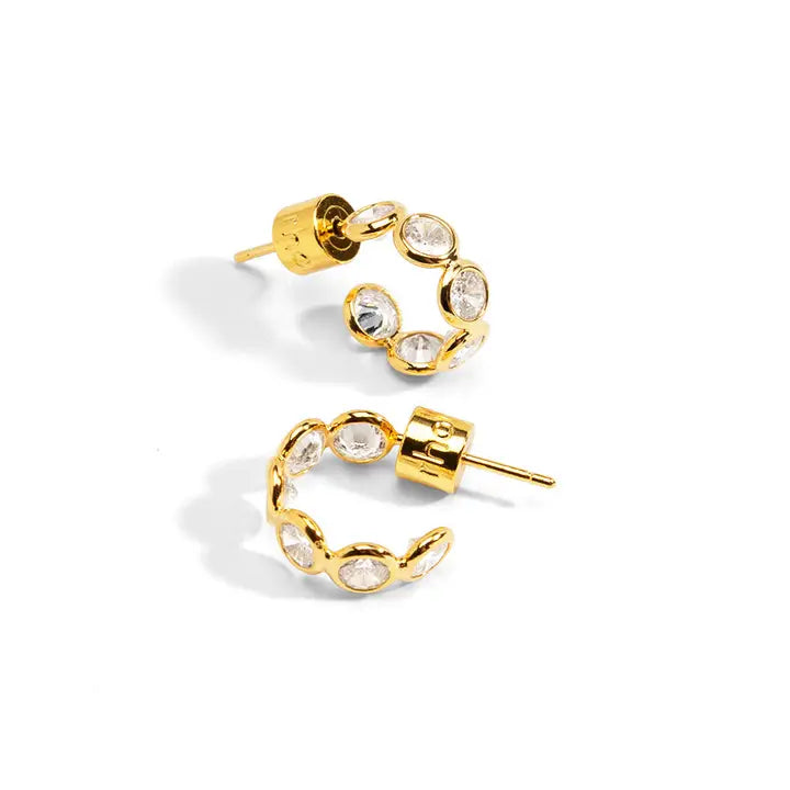 Crystal Fringe Hoops