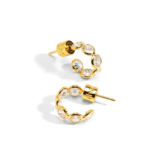 Crystal Fringe Hoops
