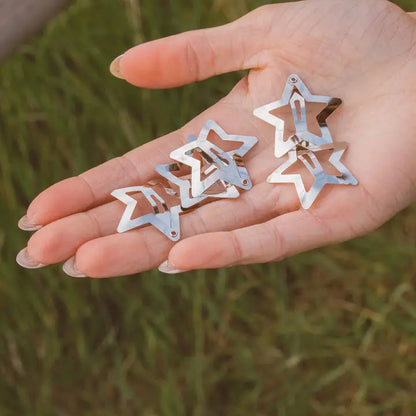 Silver Starlet Snap Clips
