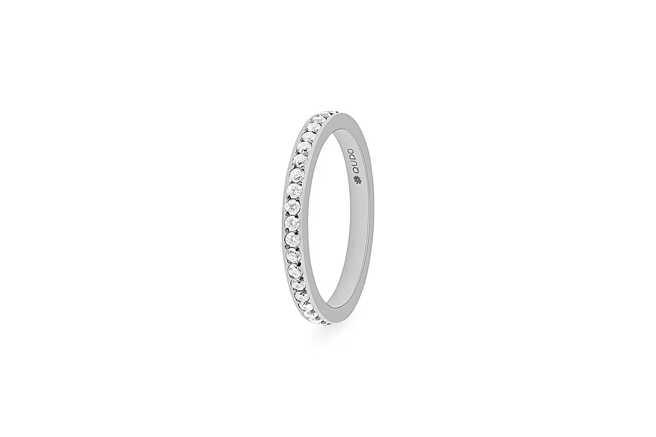 Qudo Eternity Silver Spacer Ring