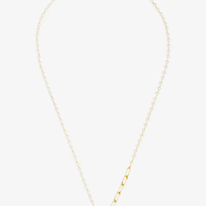 Petite Pearl Link Toggle Necklace