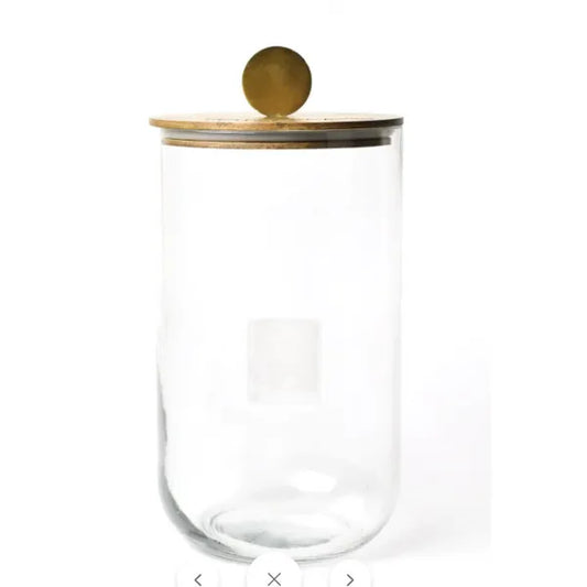 Big Wooden Glass Jar