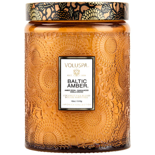 Baltic Amber 18oz Glass Candle