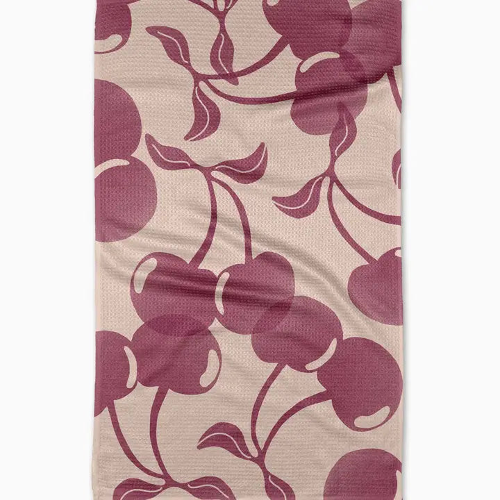 Pink Cherry Dreams Tea Towel