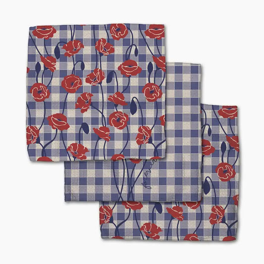 Forever Free Poppies Dishcloth Set