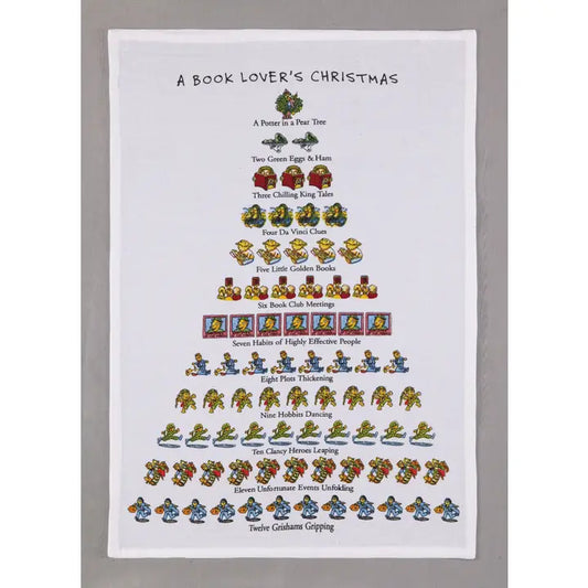 Book Lover's Christmas Kitchen Towel