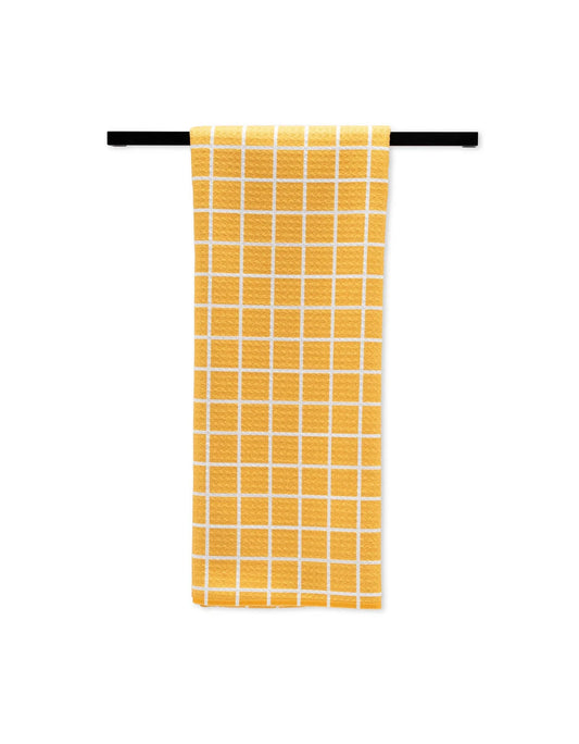 Summer Grid Orange Tea Towel