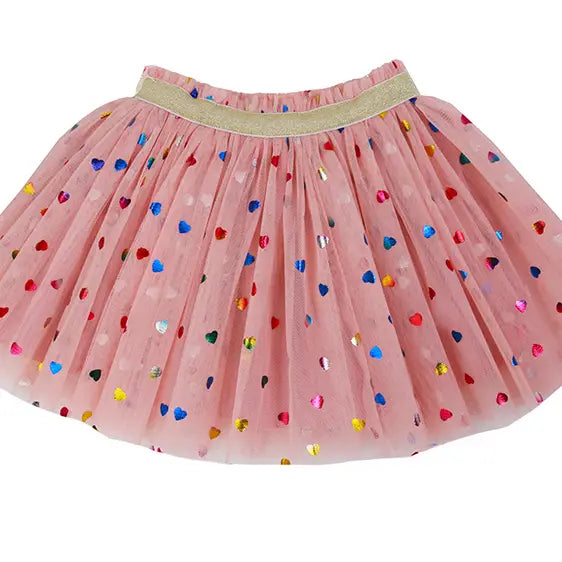 Blush Metallic Heart Tutu
