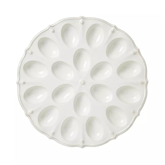 White B&T Deviled Egg Platter