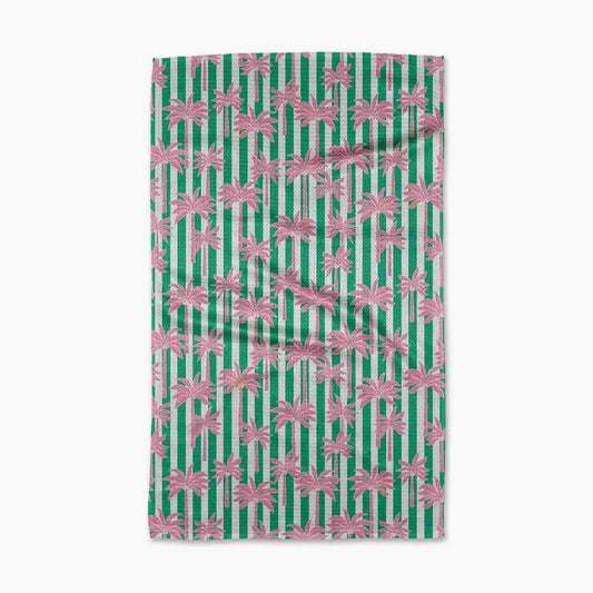 Palm Tree Stripe Tea Towel