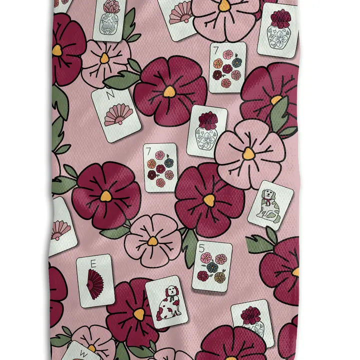 Mahjong Dog Tea Towel