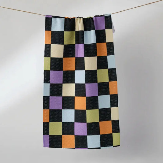 See You Checkers Bar Towel