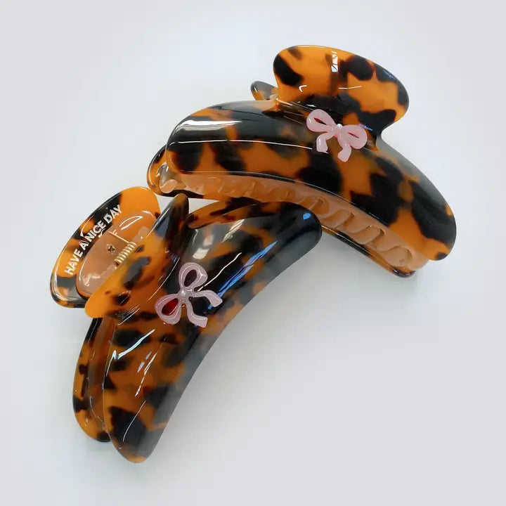 Ballet Bow Layered Claw Clip