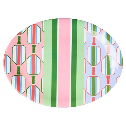 Melamine Pickleball Oval Platter