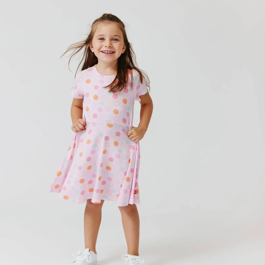 Pink Smile Twirl Dress