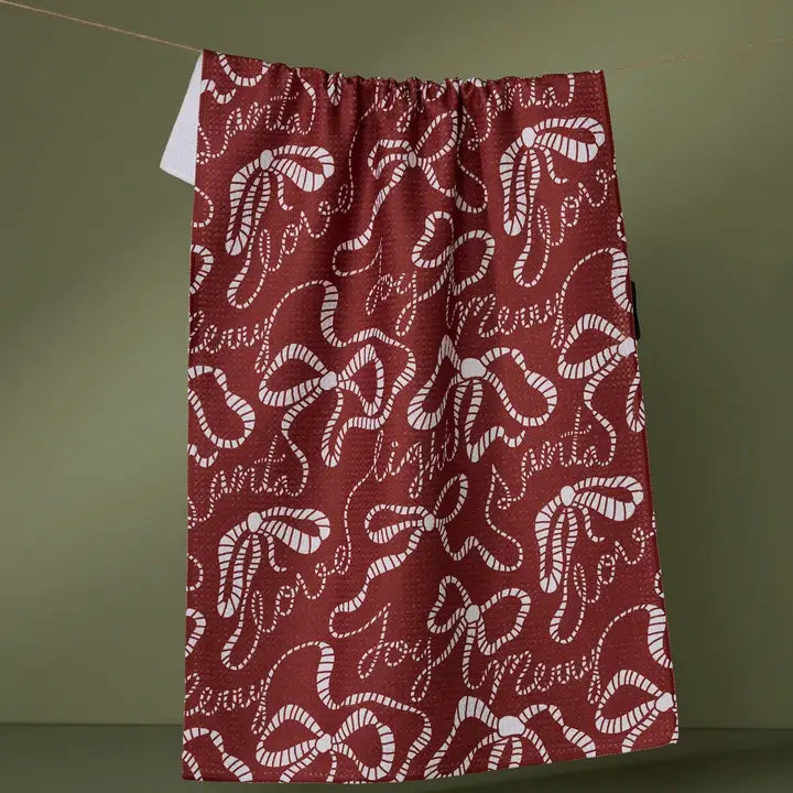 Cheerful Bows Tea Towel